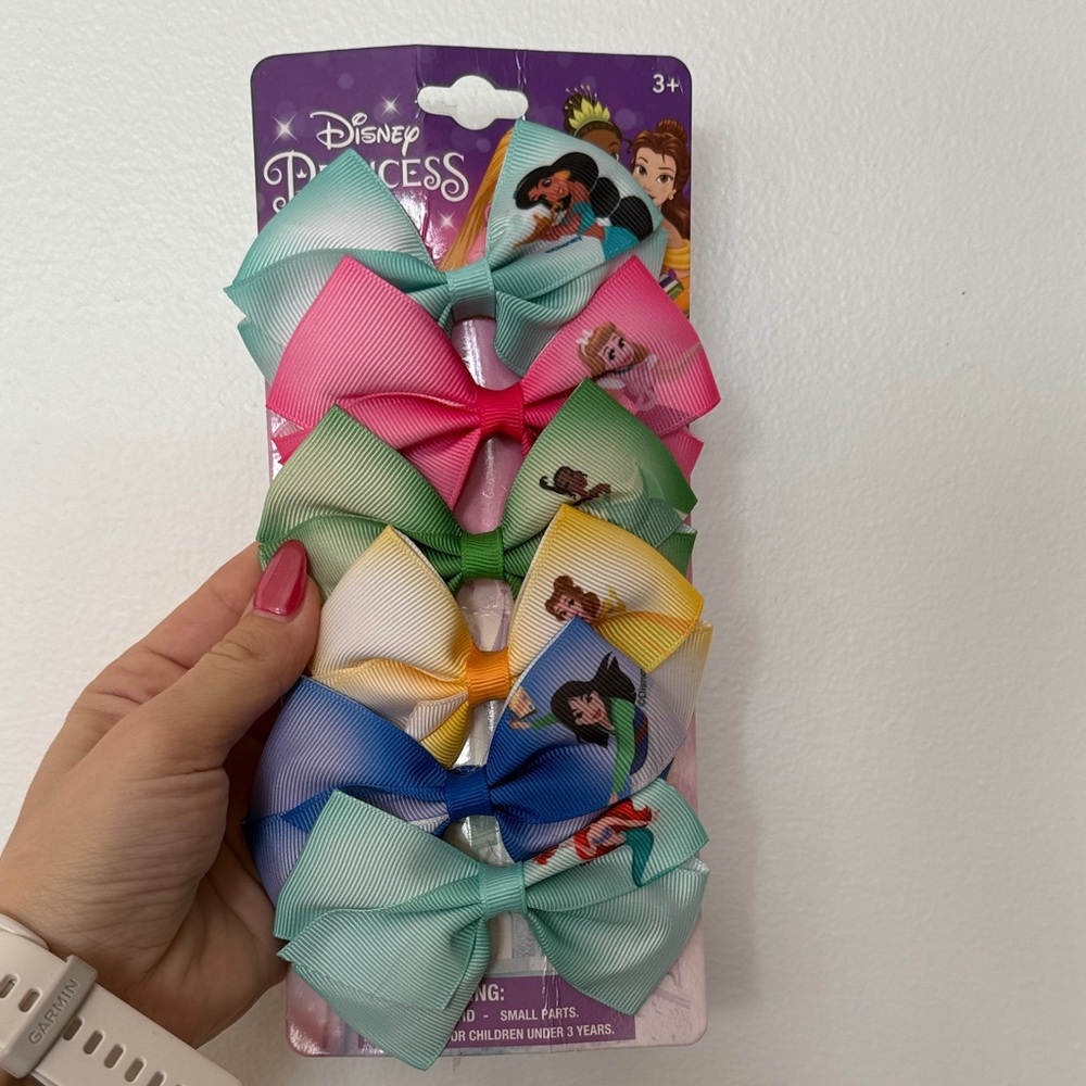 Disney Princess Colorful Hair Bow Collection